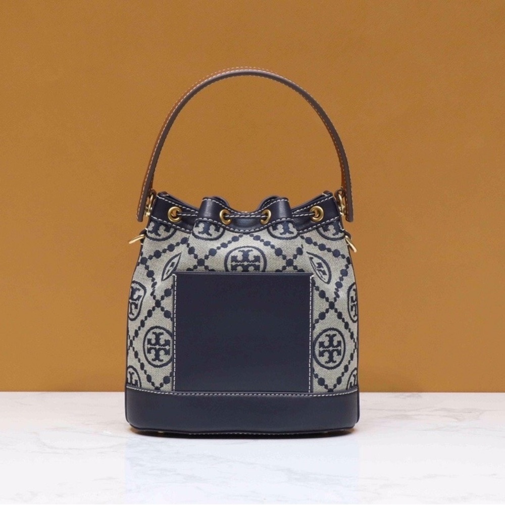 Tory Burch T Monogram Mini Bucket Bag - Picture 4 of 9